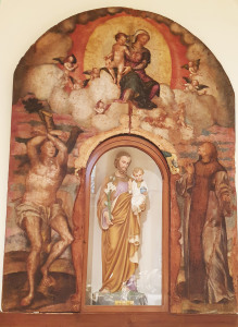 Madonna con Bambino e i Santi Sebastiano e Leonardo (1560-70) di Giovan Firello Lorenzo