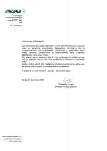 Certificazione Alitalia