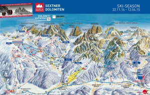 Mappa sciistica Alta Val Pusteria