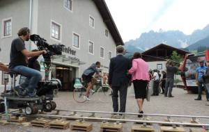 Backstage di una delle scene girate a San Candido