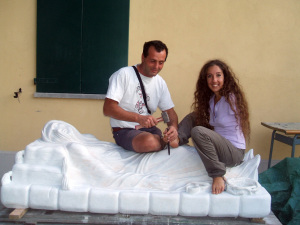 Felice Tagliaferri e Simona Atzori, sul "Cristo Rivelato" ©corriere.it