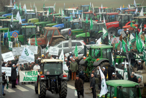 La protesta degli allevatori