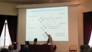 La dottoressa Barbara Ensoli mentre commenta i dati sul vaccino Tat