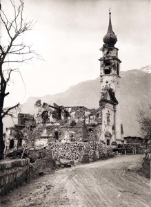 Rovereto 1919, rovine della chiesa  di San Marco 