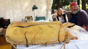 Il primo piano di un formaggio tipico dei pastori di Scanno, il 