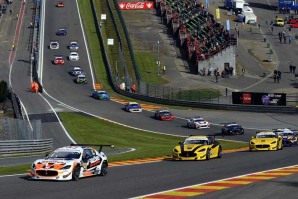 Una fase della gara che si è corsa a Spa-Francorchamps nel 2014