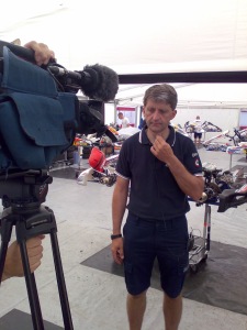 Dino Chiesa durante l'intervista per il programma Motornews by Alitalia della Masman Communications ©manfregola