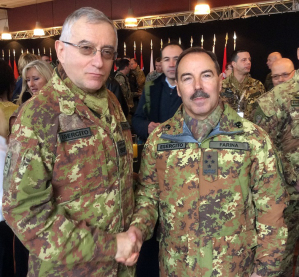 da sinistra, il capo di Sato Maggiore, generale Graziano e il generale Salvatore Farina