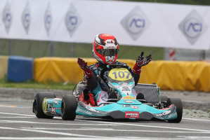 Francesco Celenta, vittorioso in gara-1 della Kz2