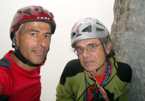Gli indimenticati alpinisti abruzzesi, da sinistra Luca D'Andrea e Roberto Iannilli