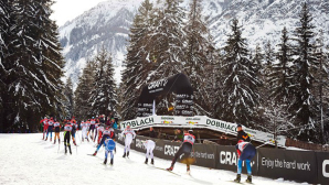 Una fase della Ski-Marathon di Dobbiaco