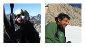 Il verricellista Mario Matrella e l'operatore del Soccorso alpino Davide De Carolis