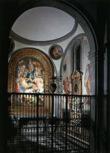 L'interno della Cappella Capponi nella chiesa di Santa Felicita a Firenze