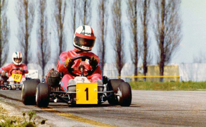 Roberto Giugni, sulla Pista San Pancrazio di Parma nell'aprile del 1980