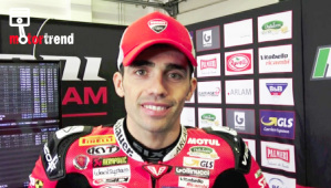 Michele Pirro, vincitore delle due gare nella Superbike del primo appuntamento di Misano Adriatico