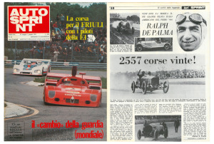 Il numero 22 di Autosprint del 25 maggio 1976, riporta un servizio di Ralph De Palma, a firma di Charles G.Proche a vent'anni dalla sua scomparsa